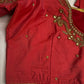 Red Maggam Aari Work Blouse - 