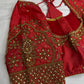 Red Maggam Aari Work Blouse - 