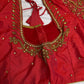 Red Maggam Aari Work Blouse - 