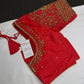 Red Maggam Aari Work Blouse - 