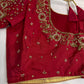 Red Silk Maggam Aari Blouse - 