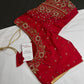 Red Silk Maggam Aari Blouse - 
