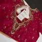 Pink Shimmer Crepe Maggam Aari Blouse - 