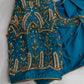 Blue Silk Maggam Aari Blouse - 
