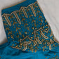 Blue Silk Maggam Aari Blouse - 