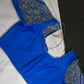 Blue Pattu Silk Maggam Aari Blouse - 