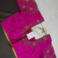 Rani Pink Pattu Silk Maggam Aari Blouse - 