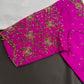 Rani Pink Pattu Silk Maggam Aari Blouse - 