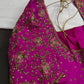 Rani Pink Pattu Silk Maggam Aari Blouse - 