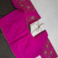 Rani Pink Pattu Silk Maggam Aari Blouse - 