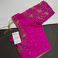 Rani Pink Pattu Silk Maggam Aari Blouse - 