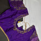 Purple Net Maggam Aari Work Blouse - 