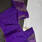 Purple Net Maggam Aari Work Blouse - 