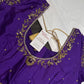 Purple Net Maggam Aari Work Blouse - 