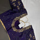 Purple Maggam Aari Work Blouse - 