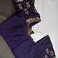 Purple Maggam Aari Work Blouse - 
