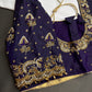Purple Maggam Aari Work Blouse - 