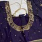 Purple Maggam Aari Work Blouse - 