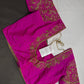 Pink Pattu Silk Maggam Aari Blouse - 