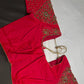 Pink Pattu Silk Maggam Aari Blouse - 