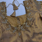 Gold Net Silk Maggam Aari Blouse - 