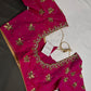 Pink Butterfly Maggam Aari Work Blouse - 