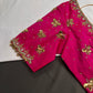 Pink Butterfly Maggam Aari Work Blouse - 