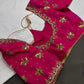 Pink Butterfly Maggam Aari Work Blouse - 