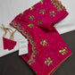 Pink Butterfly Maggam Aari Work Blouse - 