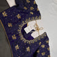 Purple Butterfly Maggam Aari Work Blouse - 