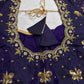 Purple Butterfly Maggam Aari Work Blouse - 