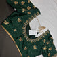 Green Butterfly Maggam Aari Work Blouse - 