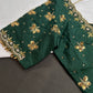Green Butterfly Maggam Aari Work Blouse - 