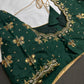 Green Butterfly Maggam Aari Work Blouse - 