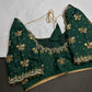 Green Butterfly Maggam Aari Work Blouse - 