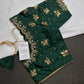 Green Butterfly Maggam Aari Work Blouse - 