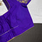 Purple Pattu Silk Maggam Aari Blouse - 