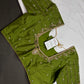 Green Silk Maggam Aari Blouse - 