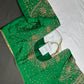 Green Silk Maggam Aari Blouse - 