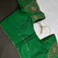 Green Silk Maggam Aari Blouse - 