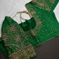 Green Silk Maggam Aari Blouse - 