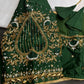 Green Net Silk Maggam Aari Blouse - 