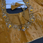 Tissue Silk Golden Yellow Maggam Pearl Net Blouse - 