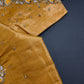 Tissue Silk Golden Yellow Maggam Pearl Net Blouse - 
