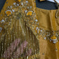 Tissue Silk Golden Yellow Maggam Pearl Net Blouse - 
