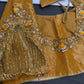 Tissue Silk Golden Yellow Maggam Pearl Net Blouse - 