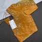 Tissue Silk Golden Yellow Maggam Pearl Net Blouse - 