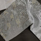 Silver Silk Maggam Aari Pearl Work Blouse - 