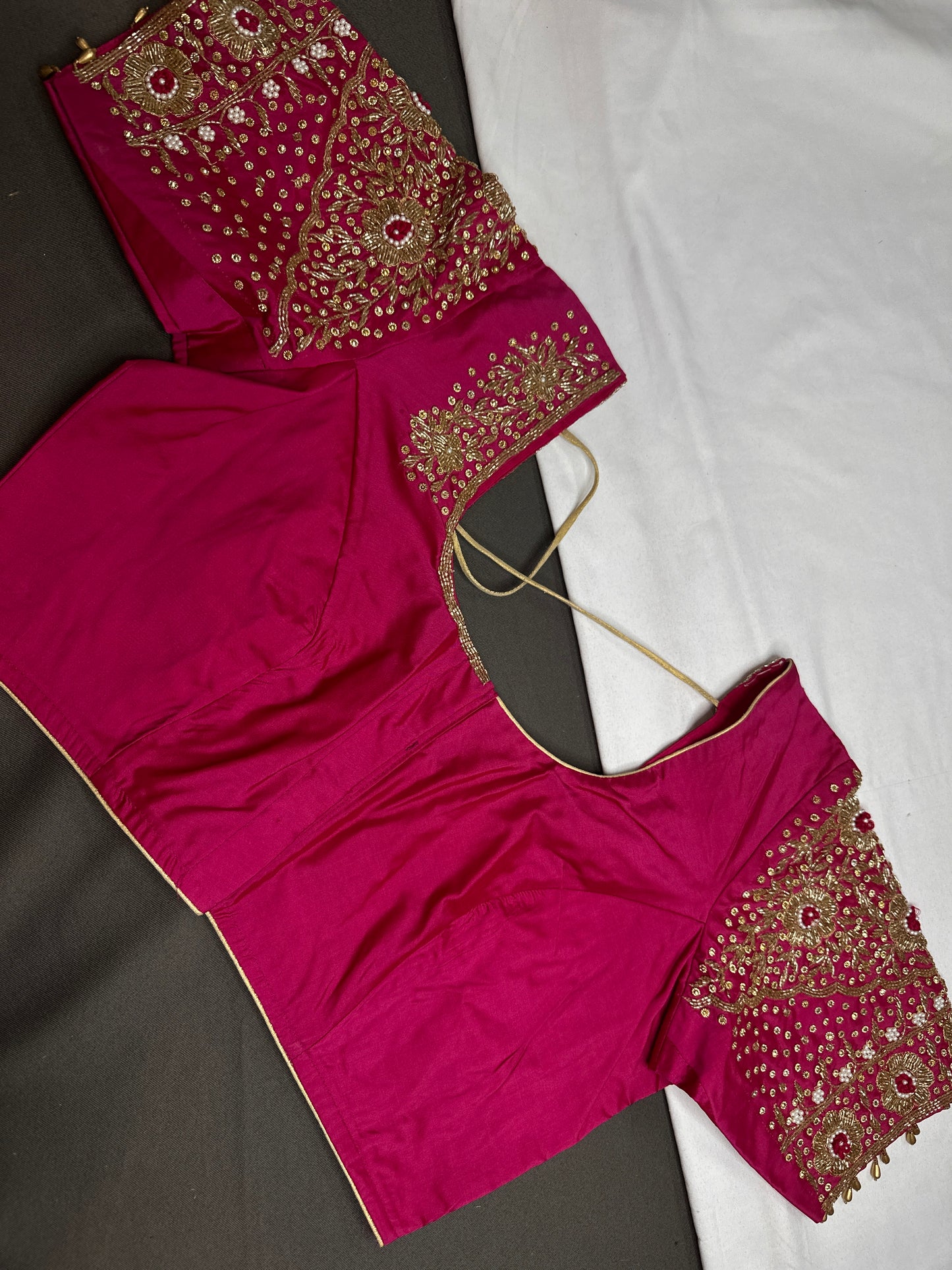 Pink Maggam Aari Work Blouse - 