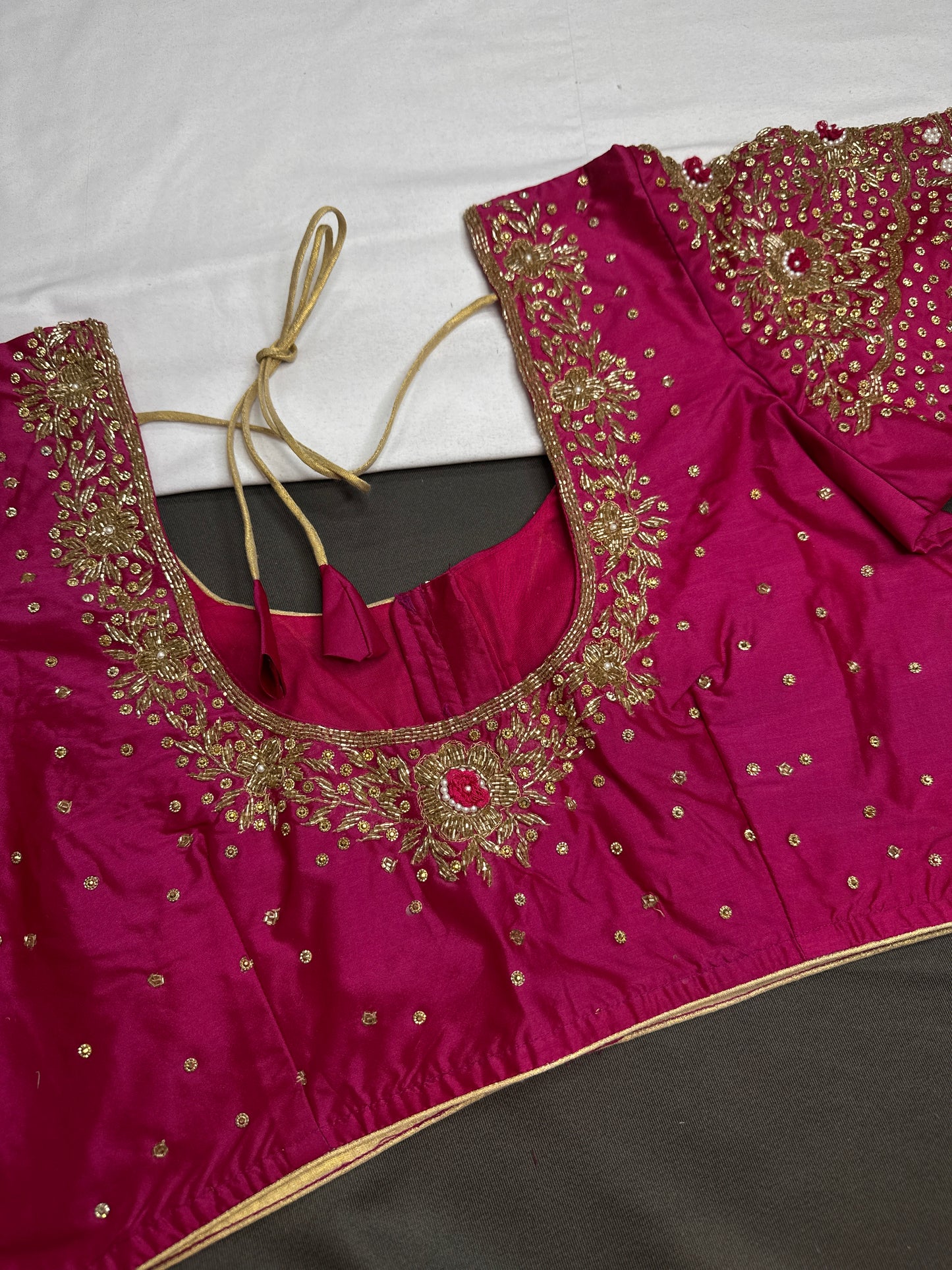 Pink Maggam Aari Work Blouse - 